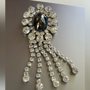 Vintage Rhinestone Brooch Kandell & Marcus NY Unsigned